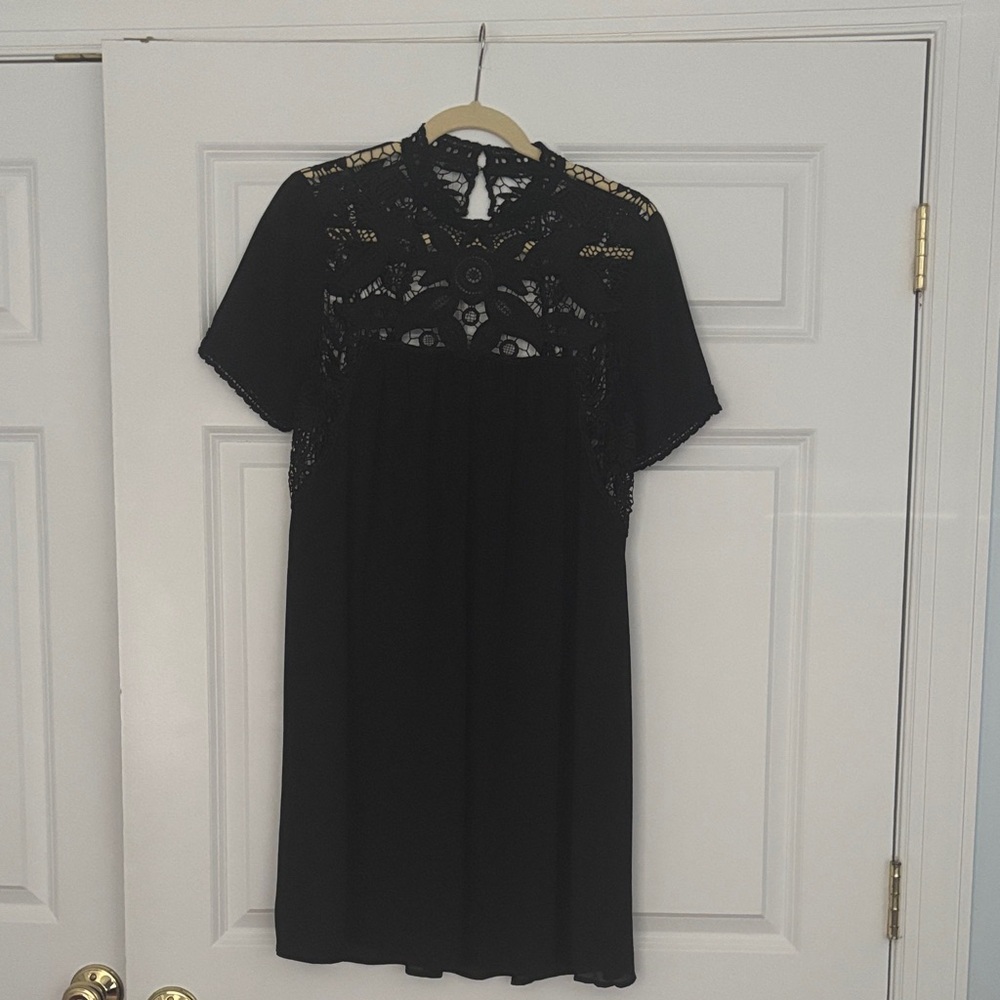 Entro Black Lace Mini Dress